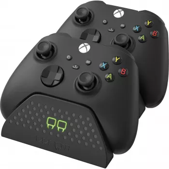 Station d'accueil double Venom pour Xbox Series X|S et Xbox One - chargeur double manette avec 2x batteries rechargeables NiMH 850 mAh - indicateurs LED - noire
