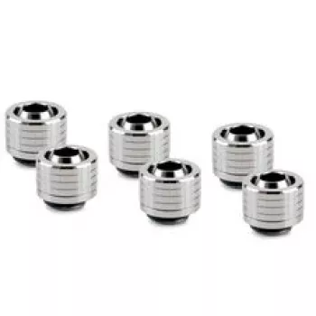 Raccord à compression Thermal Grizzly DeltaMate, laiton - nickel brillant, ST16, lot de 6