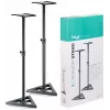 Stagg SMOS10SET paire de pieds d'enceintes de monitoring en acier avec réglage de hauteur télescopique, noir