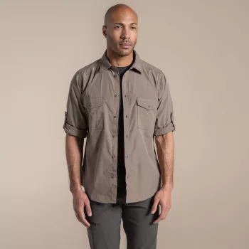 Chemise à manches longues Craghoppers Kiwi II homme Pebble XL