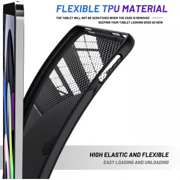 MRDISC Coque arrière pour Apple iPad Pro M4 Noir TPU - Étui fin amortissant les chocs avec bords surélevés, finition mate résistante aux rayures, découpes précises (MG-BCIPTABPROM4SW)