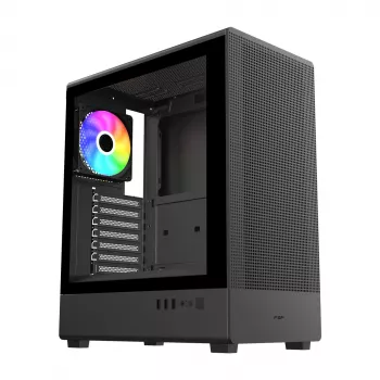 FSP Fortron M221-BA boîtier mid-tower, verre trempé, noir