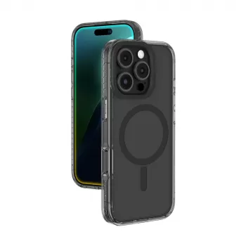Coque en silicone Titan Pro Mag Case AMAZINGTHING avec anneau magnétique pour iPhone 16 Pro Max - noire