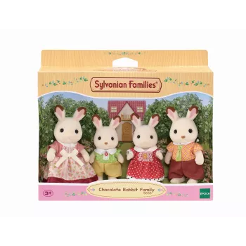 Sylvanian Families Famille Lapin Chocolat - 4 figurines de collection