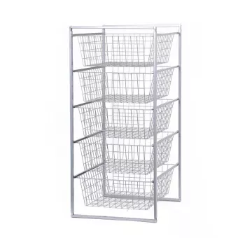 Armoire de rangement Prosperplast Rato à 5 tiroirs, anthracite, 89x45x55 cm, polypropylène effet rotin