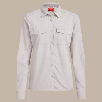 Chemise à manches longues Craghoppers NosiLife Loukkos pour femme, Oyster, taille S