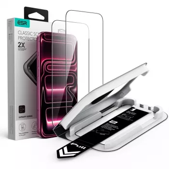ESR UltraFit Classic Protection d'écran verre trempé lot de 2 pour iPhone 17 Pro Max / 18 Pro Max - Noir