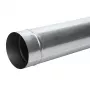 Tube de cheminée diamètre 160 mm, 1 m, acier noir, paroi simple, haute température