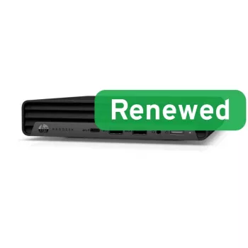 Mini PC de bureau HP Renewed Grade A ProDesk 400 G6 - Intel Core i5-10500T, 16 Go de RAM, SSD 256 Go, Intel UHD Graphics 630, Windows 11 Pro