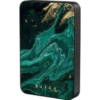 Batterie externe magnétique Burga 5000 mAh Emerald Pool Gunmetal