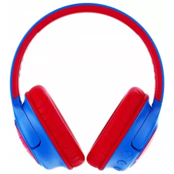 PowerLocus Bobo Kids Wireless Headphones, LED, AUX, Blue/Red