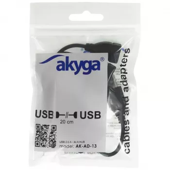 AKYGA AK-AD-13 Hub USB 2.0 4 ports, noir