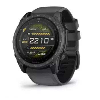 Garmin tactix 8 – 51 mm, AMOLED, revêtement Cerakote, Applied Ballistics Ultralight Solver, gris ardoise