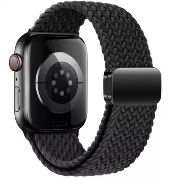 Bracelet à boucle magnétique en nylon Tech-Protect pour Apple Watch 8/9/10/11/SE/Ultra (44/45/46/49 mm) noir