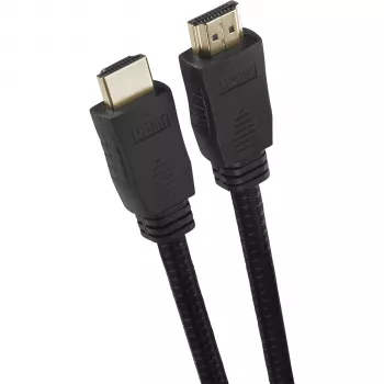 Câble HDMI Premium High Speed avec Ethernet One For All, 3,0 m, 4K@60Hz, HDR, ARC, HDCP 2.2, plaqué or, noir