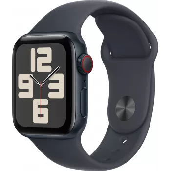 Apple Watch SE 2 GPS + Cellular 40mm, Minuit, Sport Band M/L (MRGA3ET/A)
