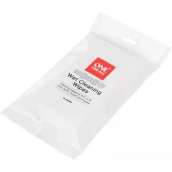 Lingettes de nettoyage d'écran One For All CS2025, 25 pièces, sans alcool, sans traces, sûres pour tous les écrans