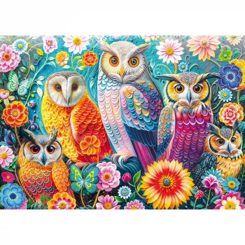 Schmidt Spiele puzzle 1000 pièces Eulen und Blumen