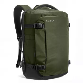 Sac à dos cabine de voyage pour ordinateur portable TECH-PROTECT DEFENDER S70 Ryanair & Wizz Air 24L 40x30x20 vert militaire