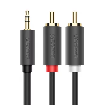 Câble audio Ugreen 2x RCA vers 3,5 mm 1,5 m noir