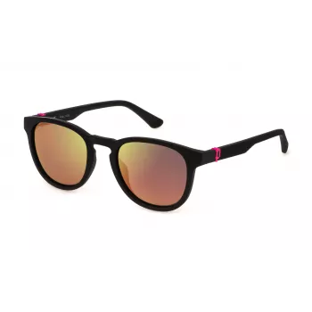 Lunettes de soleil rectangulaires Police SPLF60 homme - 53/22/145 mm, verres verts, monture Havane