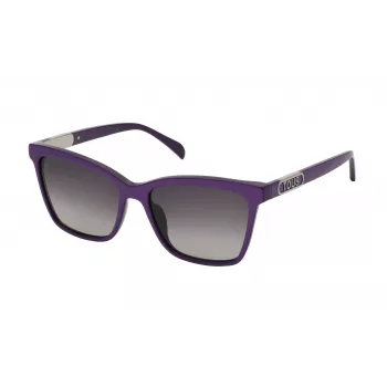 Lunettes de soleil TOUS femme STOC20-560915 – Monture en acétate noire, verres gris, 56/17/140 mm