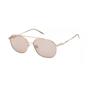 Lunettes de soleil carrées Zadig & Voltaire femme SZV377S5608FC marron Havane 56 mm