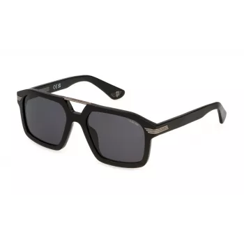 Lunettes de soleil rectangulaires Police SPLP28-560700 homme avec verres gris en polycarbonate