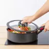 Couvercle TEFAL Ingenio 16 cm en verre trempé avec bouton pliable L9846153