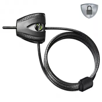 Antivol à câble réglable Master Lock Python 8417EURDPRO – 1,8 m en acier tressé, noir, 2 clés