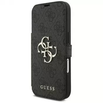 Coque Guess Book 4G Metal Logo pour iPhone 18 Pro / 17 Pro - Noir