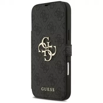 Coque Guess Book 4G Metal Logo pour iPhone 18 Pro Max / 17 Pro Max, noir