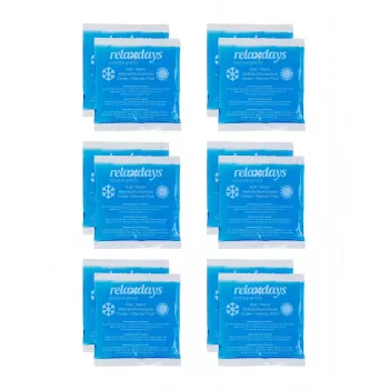 Plaques réfrigérantes carrées réutilisables Relaxdays Bleu 14 x 13 cm, lot de 12