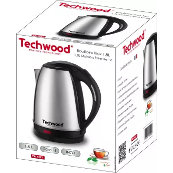 Bouilloire sans fil en inox Techwood TBI-1827, 1,8 L (TBI-1827)