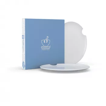 2 assiettes plates FIFTYEIGHT avec bord mordu 28 cm blanc