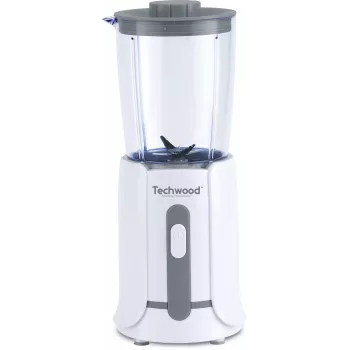 Mixeur de table Techwood TBL-201 1,5 L, 300 W, lames en inox, broyage de glace, blanc