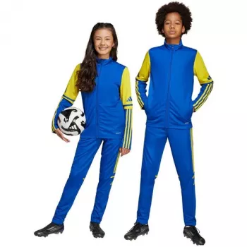 Pantalon d'entraînement adidas Squadra 25 enfant bleu/jaune taille 152 cm (JP3154)