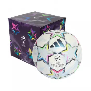Ballon de football adidas UCL League 26/27 League Stage Box taille 4 blanc/bleu/rose/vert KE9771