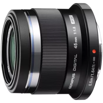 Objectif OM System M.Zuiko Digital 45mm f/1.8, Micro Four Thirds, noir (V311030BE000)