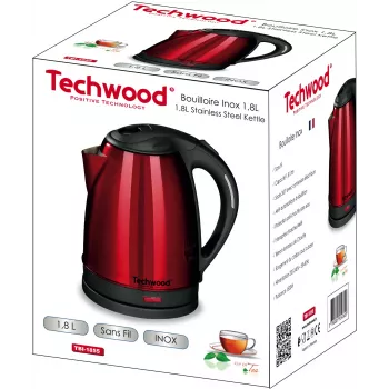 Bouilloire sans fil en acier inoxydable Techwood TBI-1855, 1,8 L (TBI-1855)