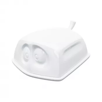 FIFTYEIGHT Beurrier Versteckt Blanc – Beurrier en porcelaine avec visage caché
