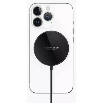 Chargeur sans fil magnétique Vonmählen Aura Mini avec câble USB-C, 15W, noir