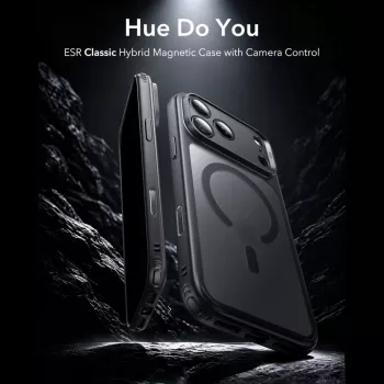 Coque MagSafe ESR Classic Hybrid pour iPhone 17 Pro Max / 18 Pro Max – noir mat