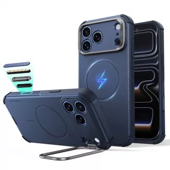Coque MagSafe ESR Cyber Tough Kickstand pour iPhone 17 Pro Max / 18 Pro Max - bleu