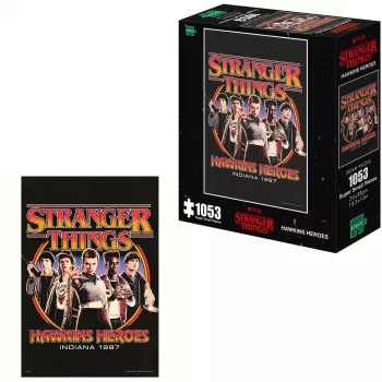 EPOCH Games Stranger Things Hawkins Heroes puzzle 1000 pièces