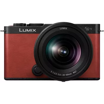 Appareil photo hybride plein format Panasonic Lumix DC-S9 avec objectif Lumix S 20-60 mm f/3.5-5.6, crimson red (DC-S9KE-R)