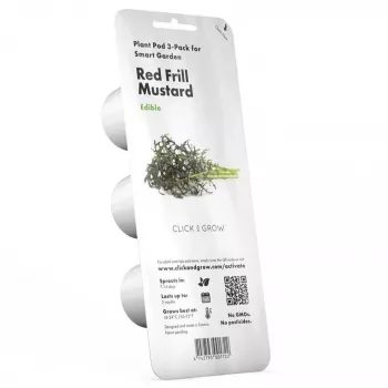 Click & Grow Smart Garden recharge Red Frill Mustard, 3 recharges de plantes (SGR77X3)