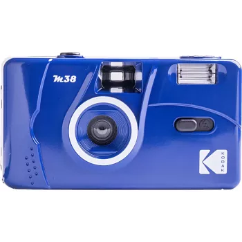 Appareil photo argentique réutilisable Kodak M38 35mm avec flash, mise au point fixe, bleu classique