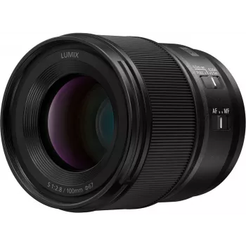 Objectif macro Panasonic Lumix S 100mm F2.8, noir (S-E100E)