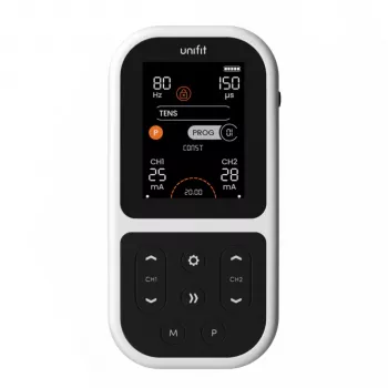 Appareil TENS/EMS Tenscare Unifit - 2 canaux, 18 programmes, LCD rétroéclairé
